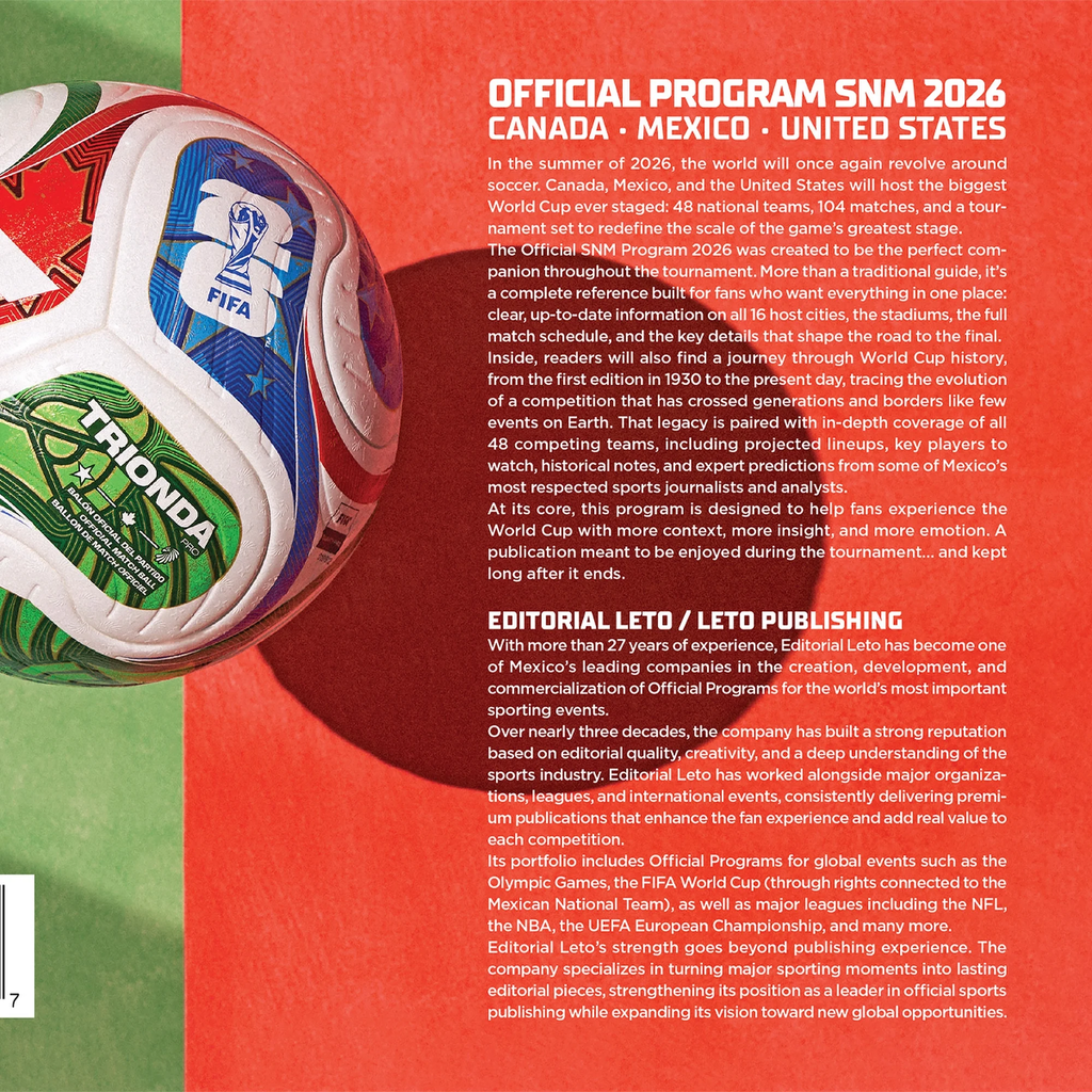 Official Program Snm 2026 World Cup English product image 2, provided for visual reference and product detail review